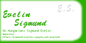 evelin sigmund business card